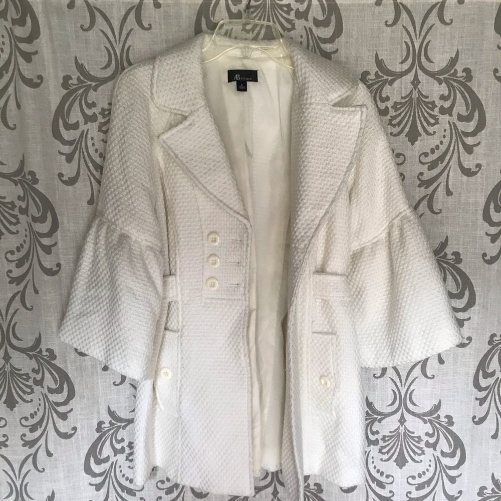 Winter white womens coat